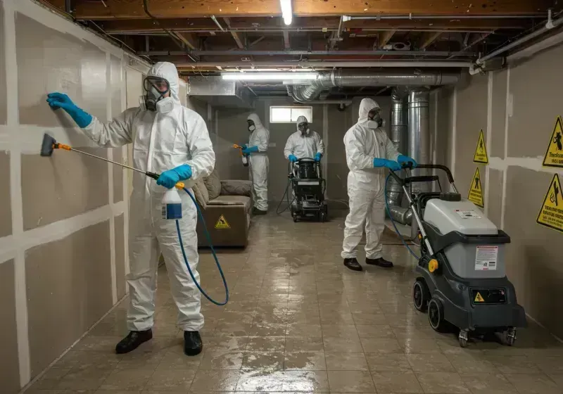 Basement Moisture Removal and Structural Drying process in Arivaca Junction, AZ